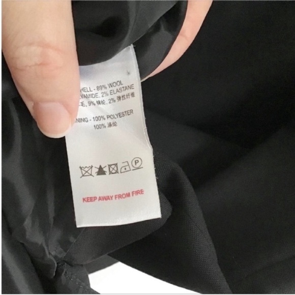 Reiss Antonia skirt black wool blend pencil belt loops - Picture 5 of 7